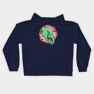 Take Up Space Elephant Kids Hoodie